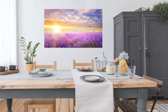 Affiche Lavande - Soleil - Ciel - Nature - 120x90 cm
