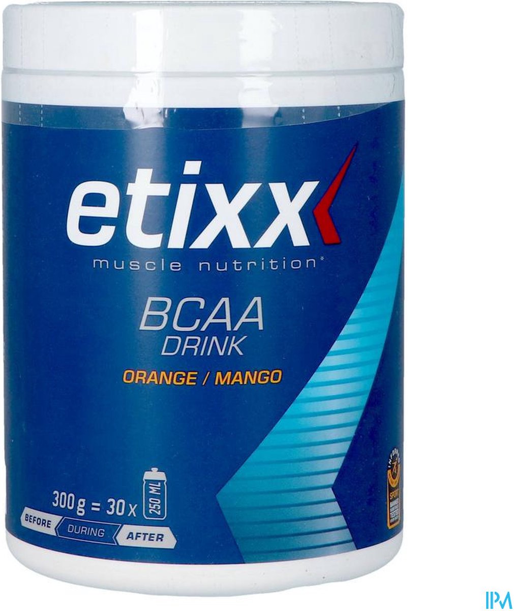 Goedkoopste Etixx BCAA Drink - Muscle Nutrition - Supplementen - 300 gram - Essentiële aminozuren - Spieropbouwend effect - Vermindert Spierafbraak - Versnelt herstel na spierschade