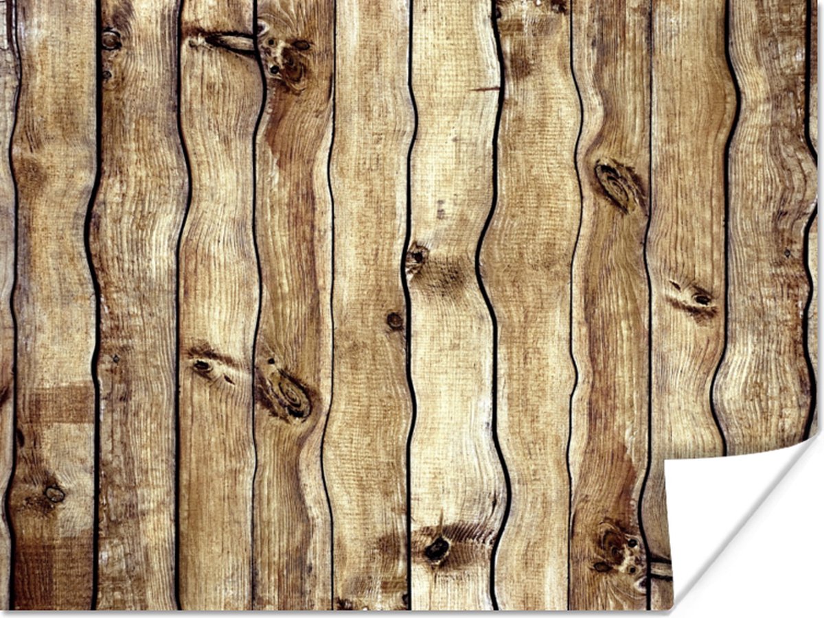 Poster Planken - Hout - Rustiek - 80x60 cm