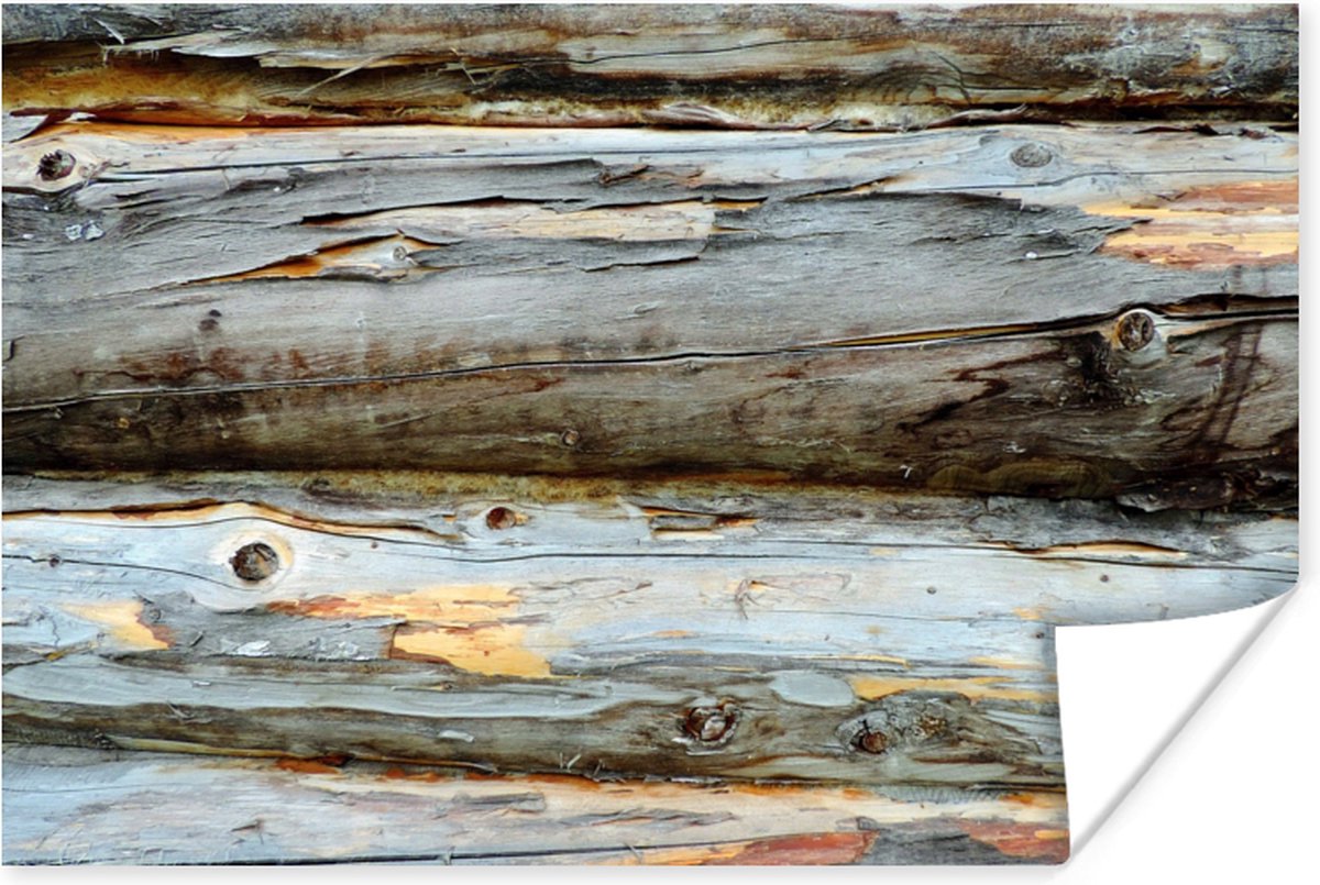 Poster Rustiek - Hout - Planken - Grijs - 30x20 cm