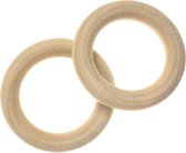 Houten Ringen (40 x 7 mm, gat 25 mm) 15 stuks