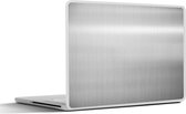 Laptop sticker - 15.6 inch - Metaal print - Zilver - Grijs - 36x27,5cm - Laptopstickers - Laptop skin - Cover