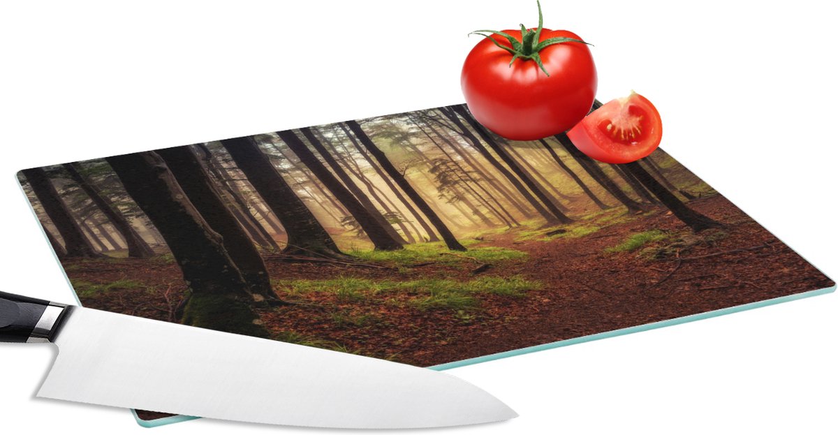 Glazen Snijplank - 28x20 - Bomen - Natuur - Bos - Snijplanken Glas
