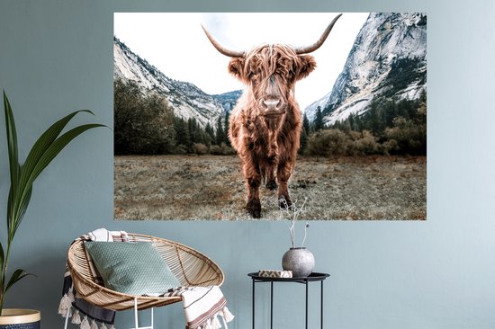 Stickers muraux - Highlander écossais - Berg - Animaux - 120x80 cm - Film Adhésif