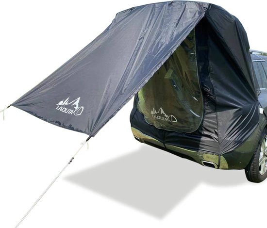 EpheyFIF On-board luifel camping tent auto staart tent zon onderdak auto kofferbak zonnescherm voor middelgrote en grote CUV's, SUV's en minibusjes regendicht zonnescherm eenvoudig te installeren