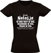 T-shirt femme Natasja | cadeau d'anniversaire | cadeau d'anniversaire | drôle | anniversaire | cadeau | Noir