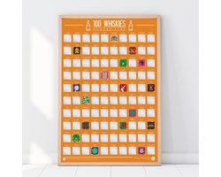 Gift Republic Bucketlist Scratch Poster - 100 Whiskies
