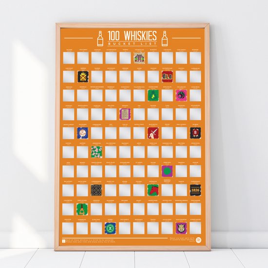 Gift Republic Scratch Poster - 100 Whiskies