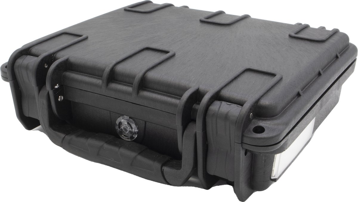 Beschermkoffer met Plukschuim – Spatwaterdicht & Schokbestendig –19 x 17,5 x 6 cm – Zwart