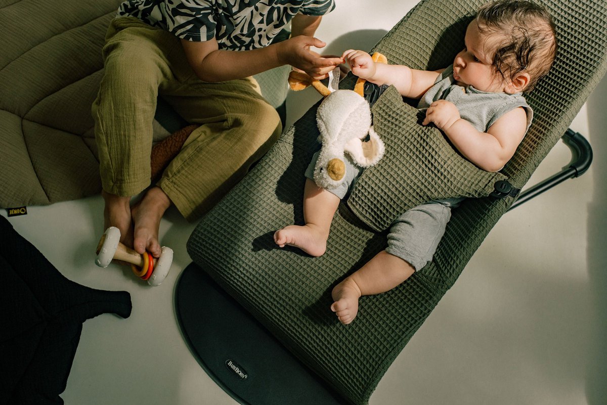 Ukje Hoes Overtrek Wipstoelhoes - Gaat OVER de bekleding van je BabyBjörn wipstoel heen - Met praktische waterdichte binnenvoering - Veilige Oeko-Tex getest - Perfecte Pasvorm - Wasbaar op 30°C - Groen Wafelstof – foto 5