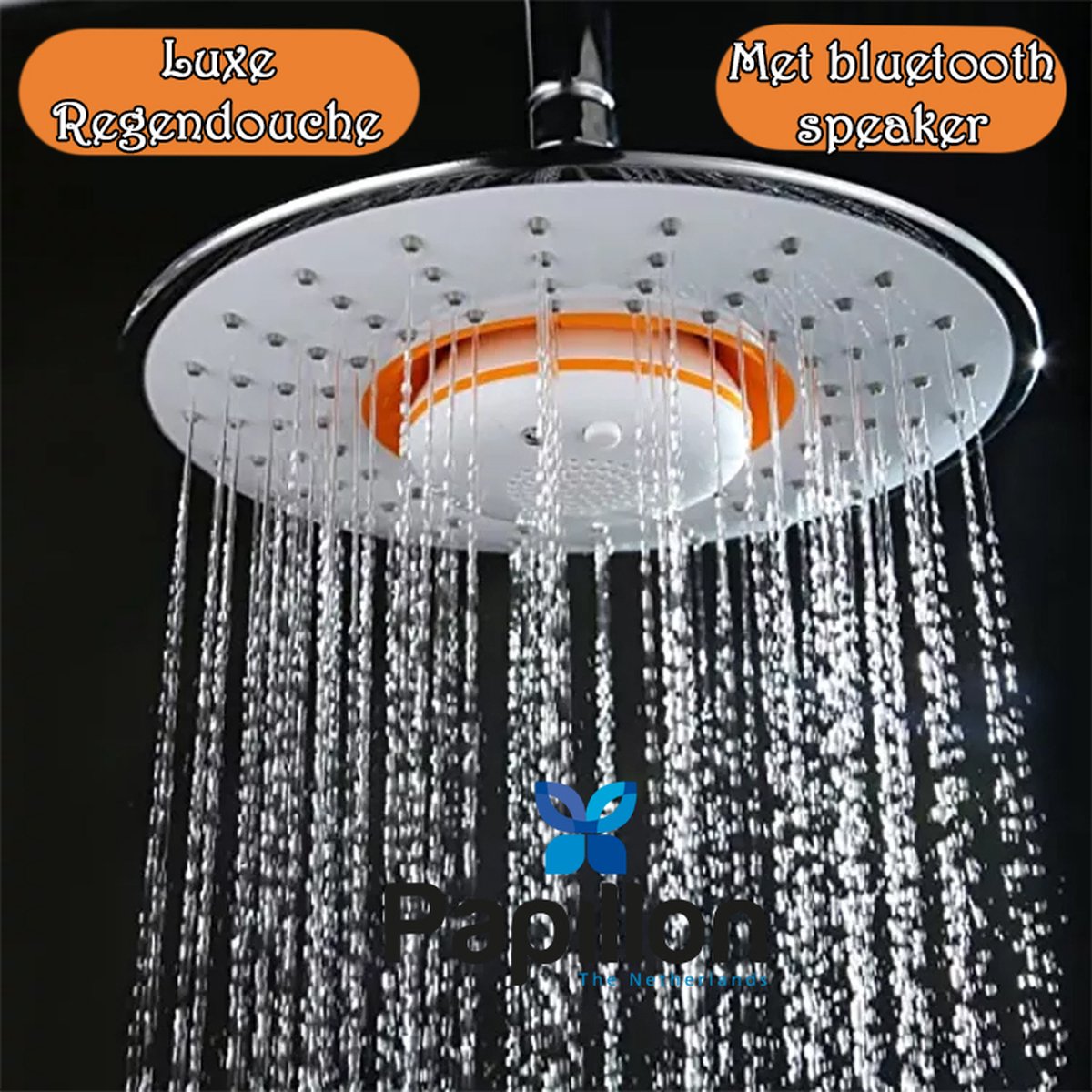 Pommeau de douche Papillon - Douche à effet pluie avec haut-parleur  Bluetooth -... | bol.com