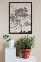 Houten Stadskaart Leerdam Zwart Mdf 50x70cm Wanddecoratie Voor Aan De Muur  City Shapes | bol.com