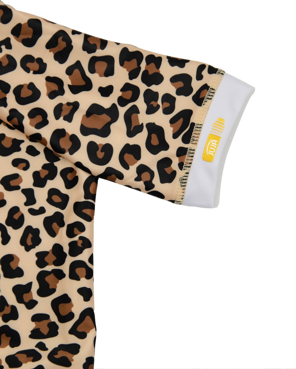 JUJA - uv - zwemshirt meisjes - upf50+ - korte mouw - bruin - 110/116cm — afbeelding 2