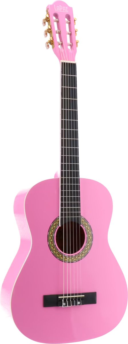 LaPaz 002 PI 3/4 klassieke gitaar roze