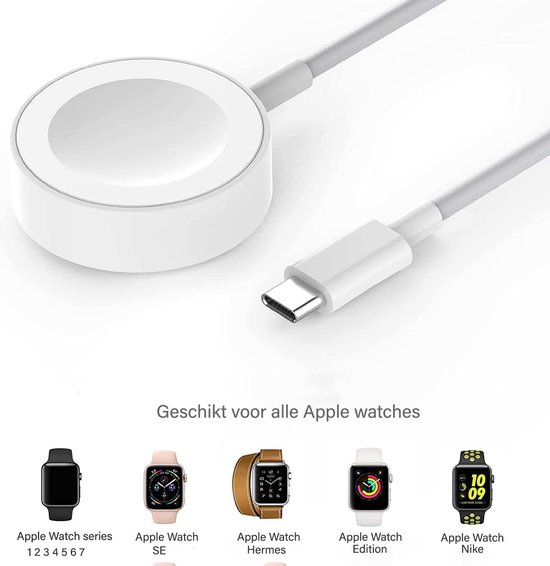 Chargeur Apple Watch - Chargeur Apple sans fil USB-C - Chargeur sans fil  Apple - Câble... | bol.com