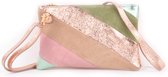 Sac à bandoulière métallisé Rainbow -en-ciel ROSE-BLOSSOM - Pastels d'embrayage