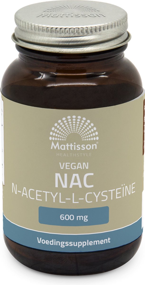 Goedkoopste Mattisson - Vegan N-Acetyl-L-Cysteïne (NAC) 600 mg - Aminozuur - 60 Capsules