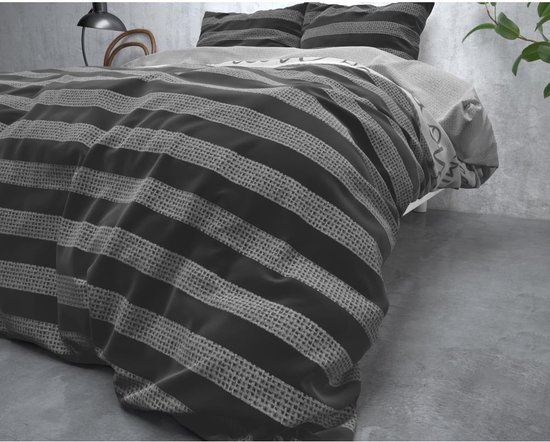 Dreamhouse Flanel Dekbedovertrek Nina Grey-2-persoons (200 x 200/220 cm)