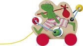 Bambolino Toys - Kikker houten Trekfiguur  - educatief speelgoed - goed voor de motoriek