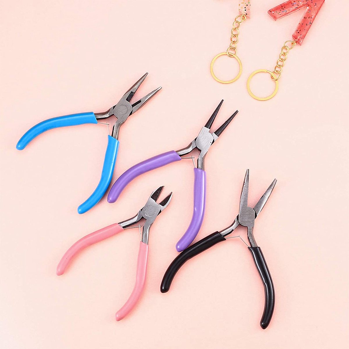 MMOBIEL 4x Sieraden Tangen Set voor Sieraden Maken / Repareren / DIY Tools — afbeelding 4