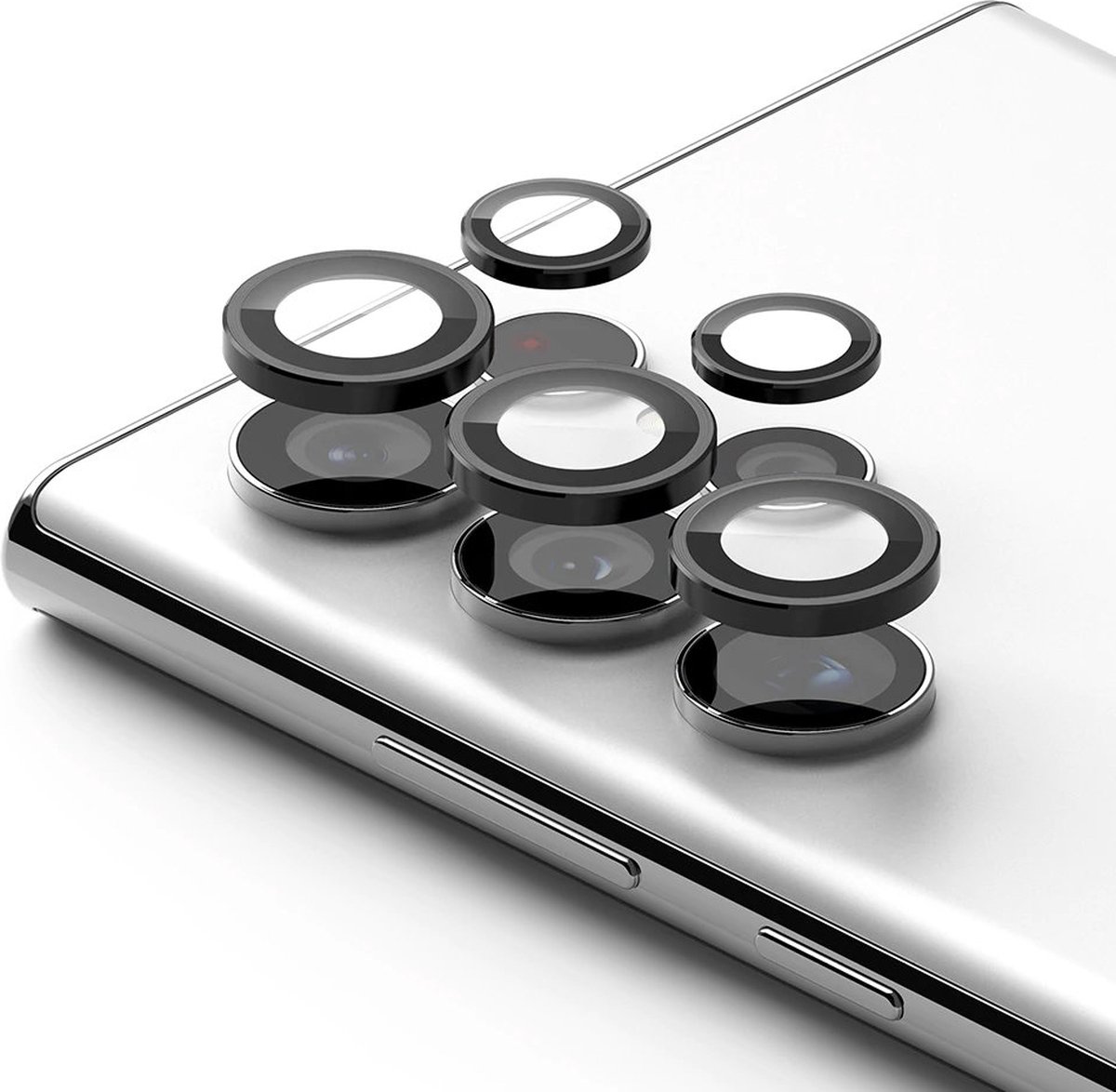 Fonu Camera lens protector Samsung Galaxy S22 Ultra - Zwart