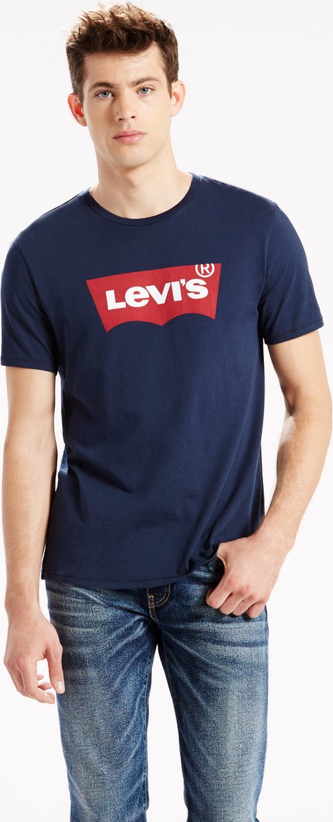 Levi s T Shirt Graphic Logo Navy Heren Maat L Modern fit bol
