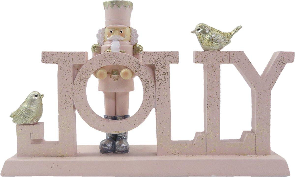 Beeld Notenkraker 18 cm Roze Kunststof