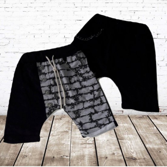 Short met ketting zwart -s&C-98/104-Korte broeken