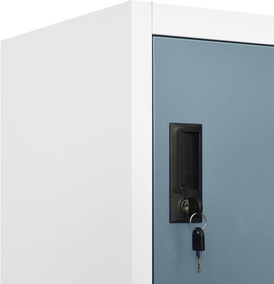 vidaXL Armoire à casiers 90 x 40 x 180 cm Acier Gris clair et gris foncé