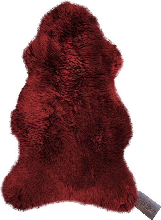 WOOOL Schapenvacht - Rood Australisch XL (115cm) 100% ECO - Kortharig - Heerlijk Zacht Schapenvel
