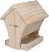 Navaris vogelvoederhuisje bouwpakket van hout – Doe-het-zelf vogelhuisje - Houten voederhuisje om zelf te bouwen - Vogelhuisje knutselset van blank hout