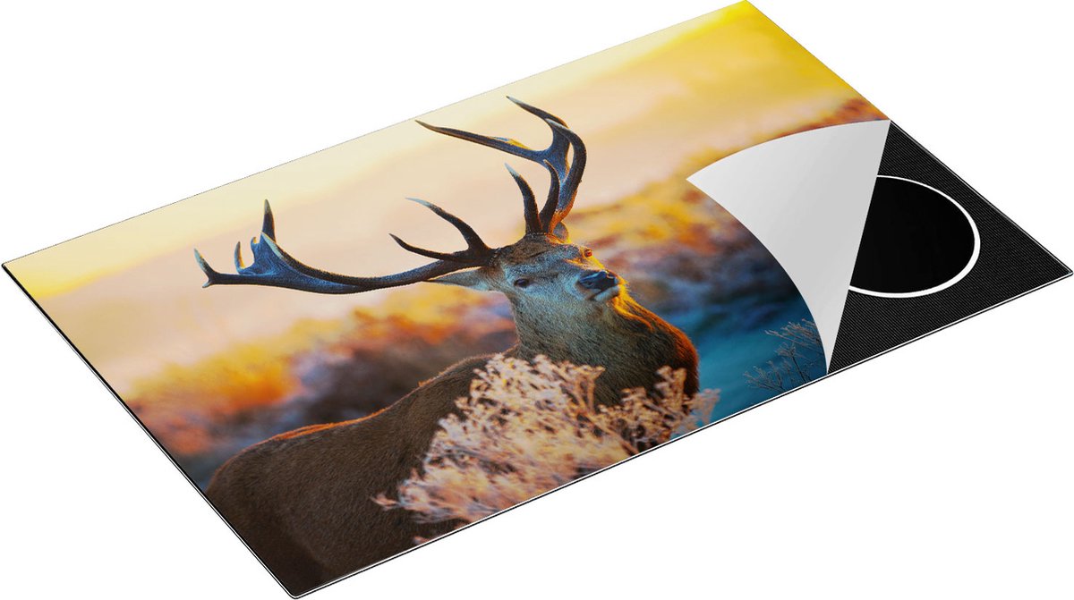 Chefcare Inductie Beschermer Hert tijdens de Zonsondergang - 85x52 cm - Afdekplaat Inductie - Kookplaat Beschermer - Inductie Mat