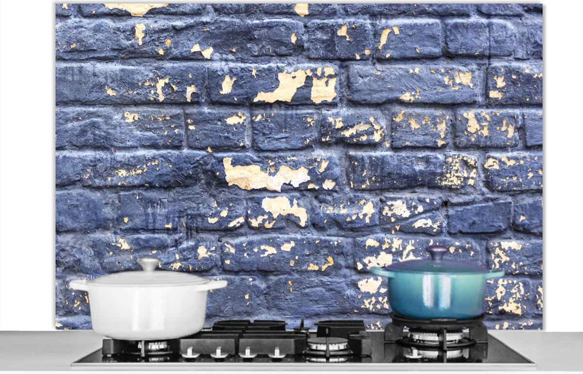 Spatscherm - Bakstenen - Verf - Muur - Stenen - Spatwand - Keuken achterwand - 120x80 cm