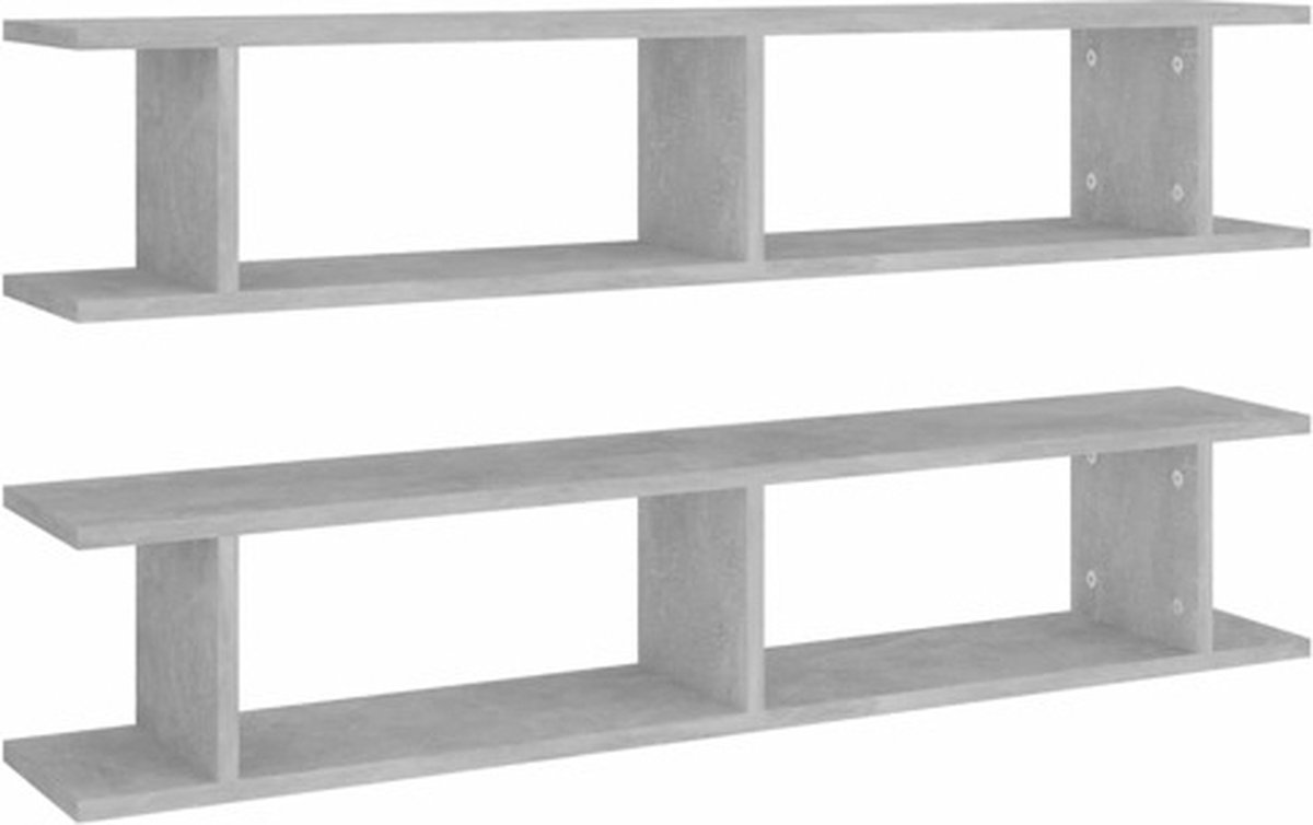 Wandschappen 2 st 105x18x20 cm bewerkt hout artisanaal eiken