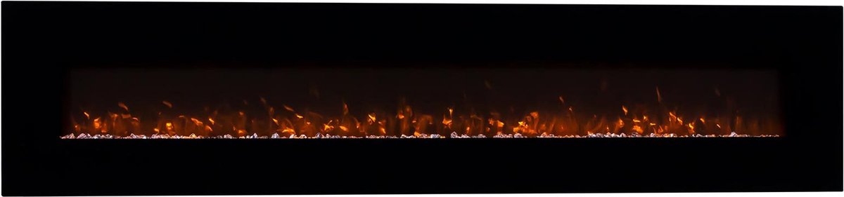 De Sfeerhaard - Elektrische haard - Vancouver 241 cm - Zwart - Met verwarming