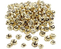 Bellen - Assortiment, d: 13+15+17 mm, goud, 220 assorti