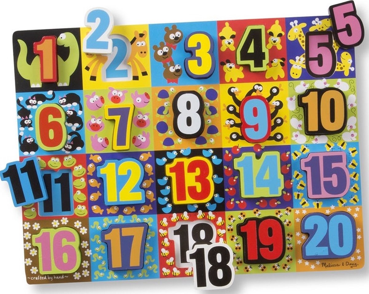 Melissa & Doug - Jumbo Numbers Chunky Puzzel