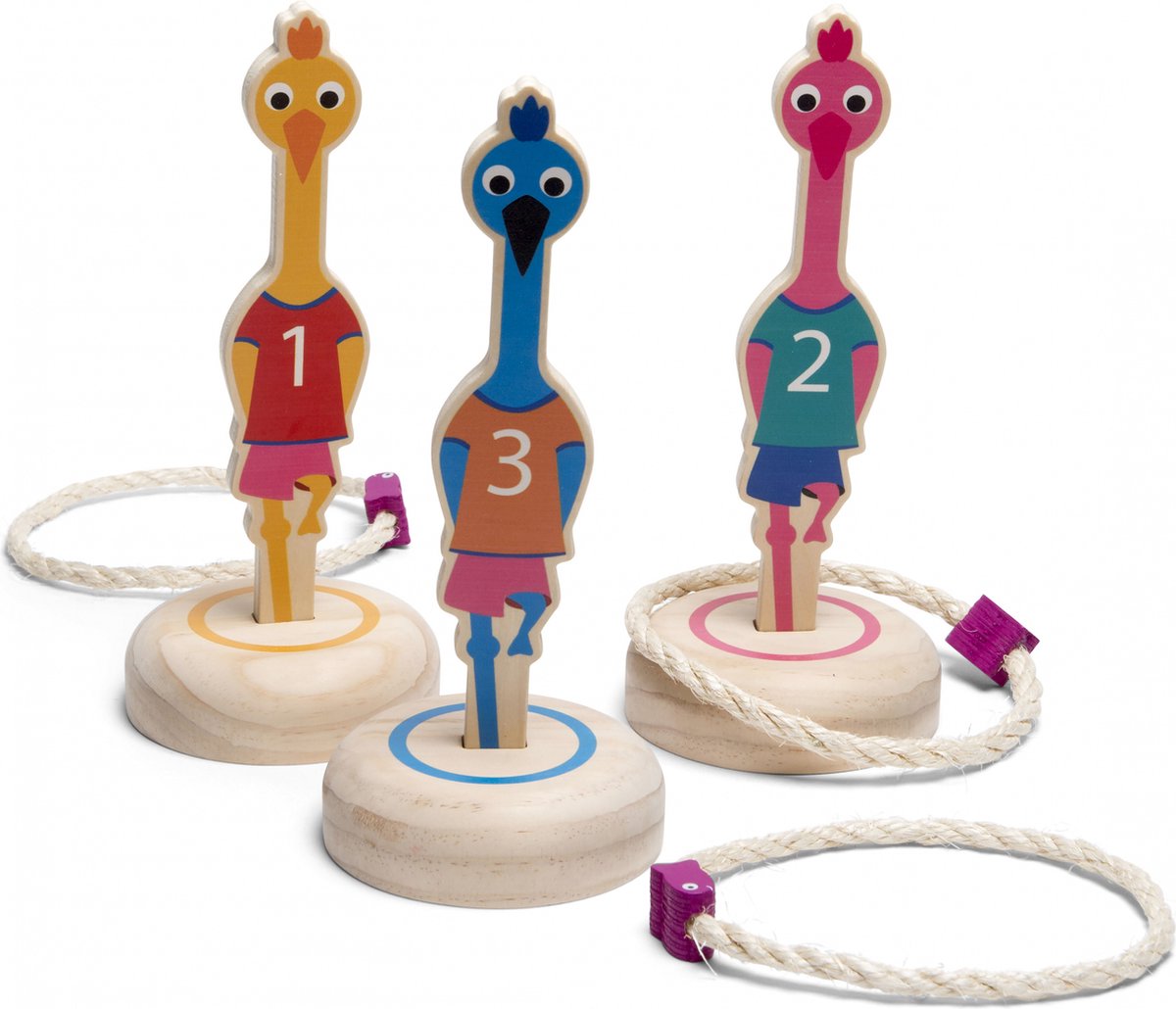 BS Toys Ringwerpen Vogels - Buitenspeelgoed - Werpspel kinderen - Werpspel hout - Spelletjes voor kinderen - Buiten speelgoed - Buitenspel - Buiten Spellen - Tuin Speelgoed - Houten speelgoed — afbeelding 7
