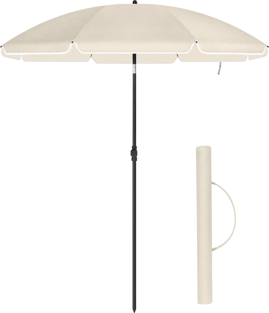 IN.HOMEXL Loan Parasol – UV bescherming – Ø 200 cm - Waterdicht - Tuin of Strand - Beige