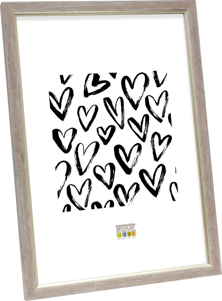 Deknudt Frames fotolijst S46AF3 - beige schilderlook - biesje - 18x24