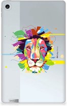 Tablet BackCover Lenovo Tab M10 Plus (3e generatie) Siliconen Hoesje Super als Cadeautjes voor Jongens Lion Color met doorzichte zijkanten