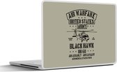 Laptop sticker - 10.1 inch - Mancave - Helikopter - Amerika - Vintage - 25x18cm - Laptopstickers - Laptop skin - Cover