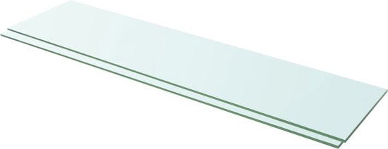 Schappen 2 st 20×15 cm glas transparant - Luxury Brands Only Schappen 2 st 20×15 cm glas transparant - Luxury Brands Only