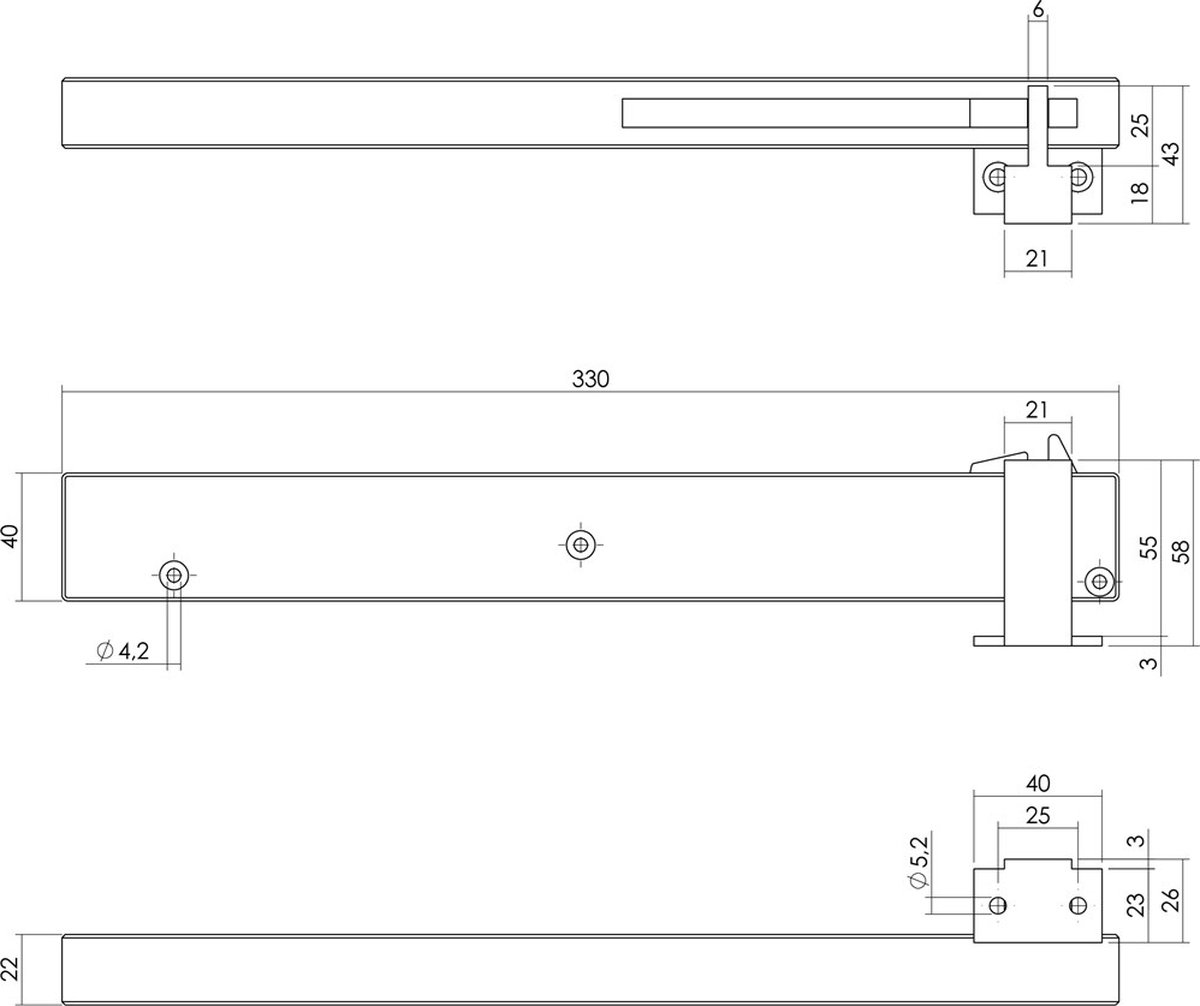 Intersteel Schuifdeursysteem – sluitvertrager antiek