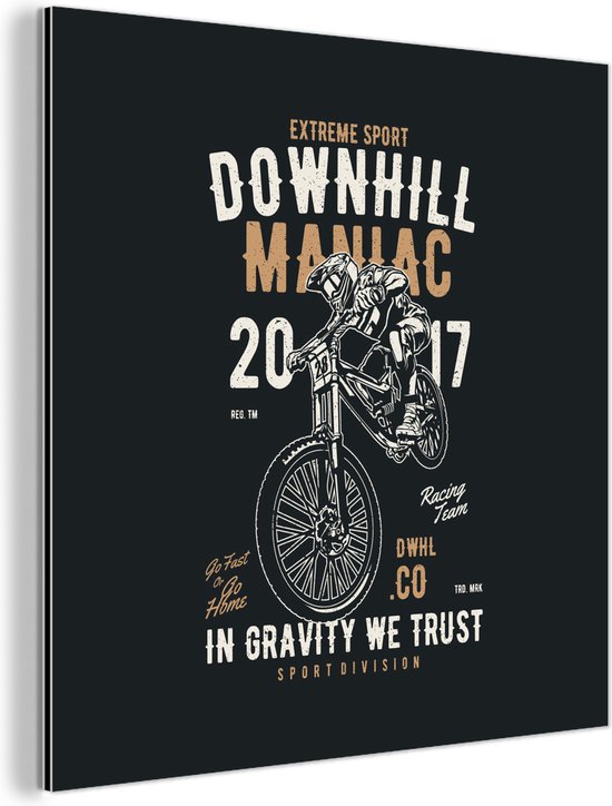 Décoration murale Métal - Aluminium Peinture Industrielle - Mancave - Moteur - Race - Rétro - 50x50 cm - Dibond - Photo sur aluminium - Décoration murale industrielle - Pour le salon / chambre