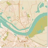 Muismat - Mousepad - Lent - Kaart - Stadskaart - Plattegrond - 30x30 cm - Muismatten