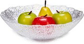 Grand bol à fruits en verre traité, rond 30,5 x 8,2 cm