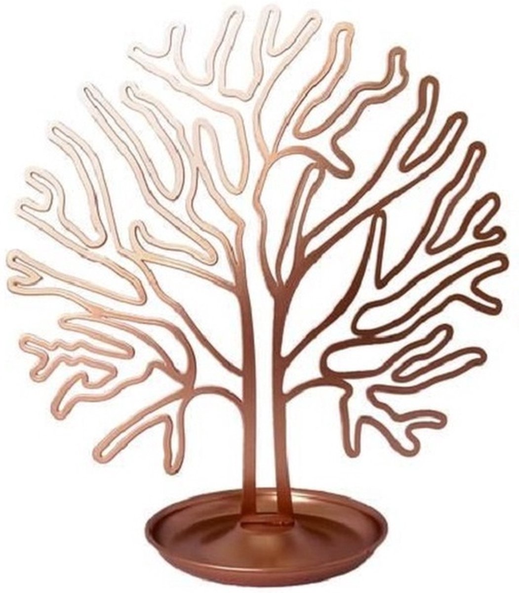 sieradenhouder Coral Tree 31 x 18 cm staal koper - Fisura