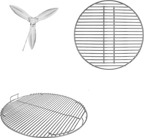 Vervangingsset houtskoolgrill met rotor - Barbeque rooster - Grill ...