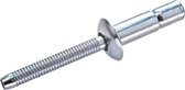 GOEBEL® - 250 x Constructie blindklinknagels (Ø x L) 6,4 x 14,5 mm - RVS A2 / RVS A2 - Platbolkop - M-LOCK - 7779964140 - Popnagel